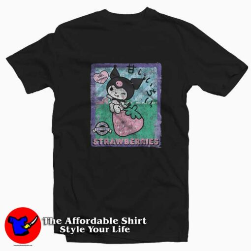 Kuromi Strawberry Picking Strawberries Farm T-shirt On Sale