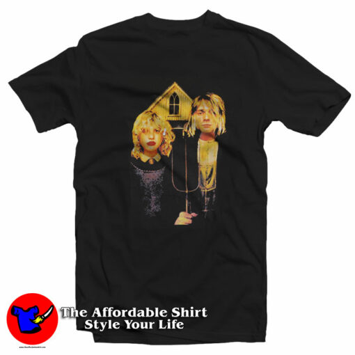 Kurt Cobain Courtney Love Vintage T-Shirt On Sale