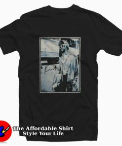 Kurt Cobain Standing Bus Photo Nirvana T-Shirt On Sale