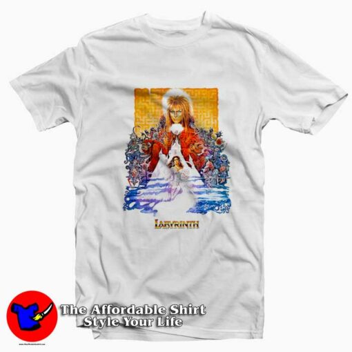 Labyrinth David Bowie in an 80s Fantasy Movie T-shirt On Sale