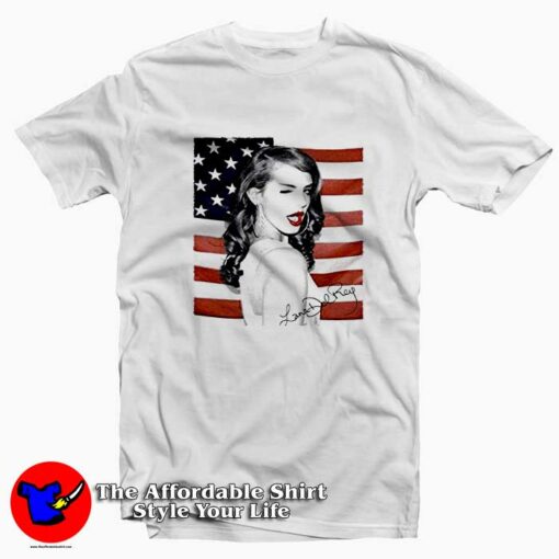 Lana Del Rey American Flag Unisex T-shirt On Sale