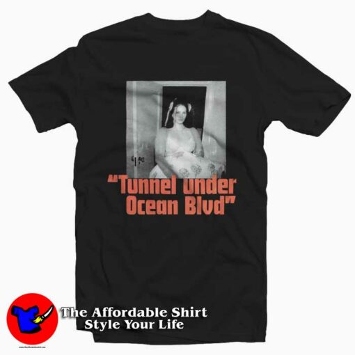 Lana Del Rey Tunnel Under Ocean Blvd Graphic T-Shirt On Sale