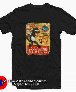 Le Chat Noir Cat Itchy & Scratchy Show T-shirt On Sale