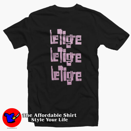 Le Tigre Pink Logo Boyfriend Unisex T-shirt On Sale