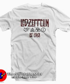 Led Zeppelin Symbols Est 68 T Shirt For Men Or Women Led Zeppelin Symbols Est 68 T Shirt For Men Or Women