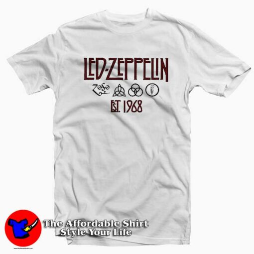 Led Zeppelin Symbols Est 68 T Shirt For Men Or Women