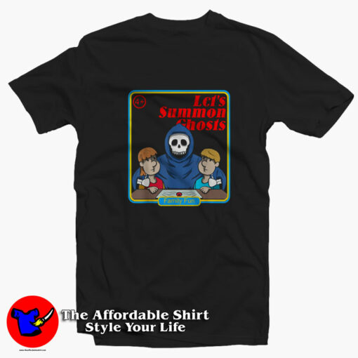 Let’s Summon Ghosts Funny Vintage Parody T-Shirt On Sale