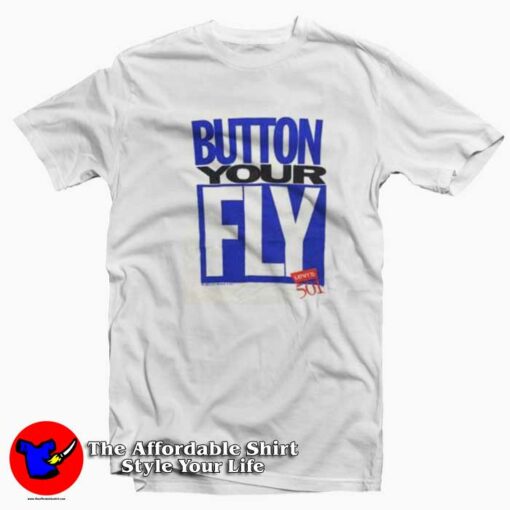 Levis FLY Parody Vintage Graphic Unisex T-shirt On Sale