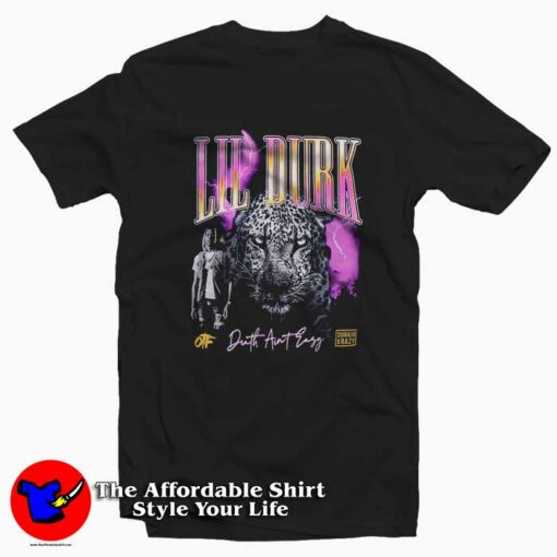 Lil Durk Leopard Death Ain’t Easy Vintage T-shirt On Sale