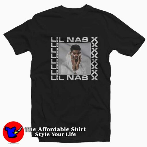 Lil The Portrait White Nas Background Seamless T-shirt On Sale