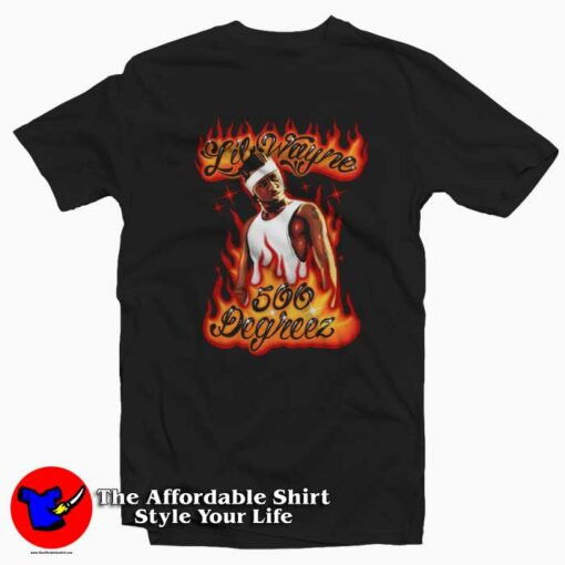 Lil Wayne 500 Degreez Airbrush Anniversary T-Shirt On Sale