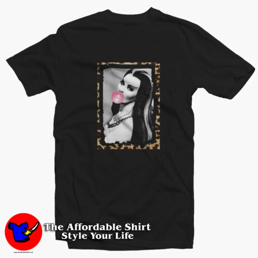 Lily Munster Bubble Gum Graphic T-Shirt On Sale