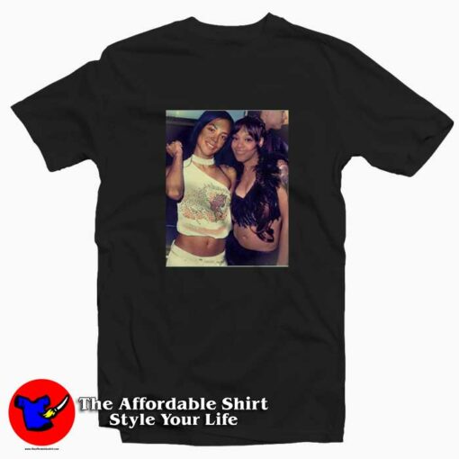 Lisa Left Eye Lopes X Aaliyah In Loving Memory T-shirt On Sale