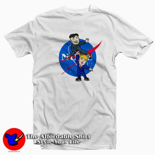 Little Rocketman Trump and Kim Jong Un T-Shirt Cheap