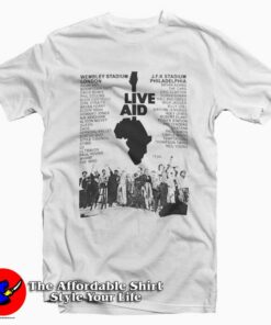 Live Aid Band Logo T-Shirt Cheap