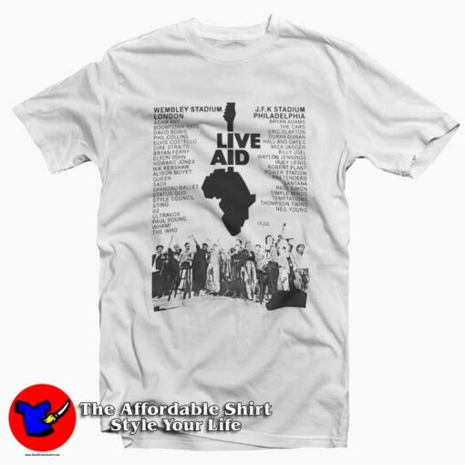 Live Aid Band Logo T-Shirt Cheap