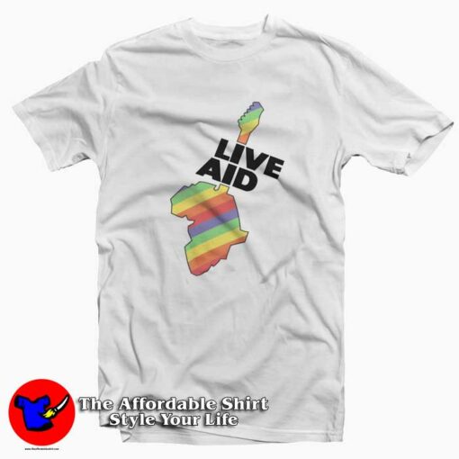 Live aid band aid logo 1985 T-Shirt Cheap