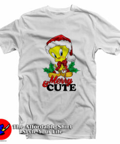 Looney Tunes Christmas Tweety Merry Cute T Shirt On Sale 1