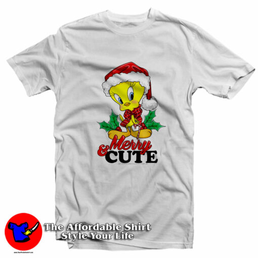 Looney Tunes Christmas Tweety Merry & Cute T-Shirt On Sale