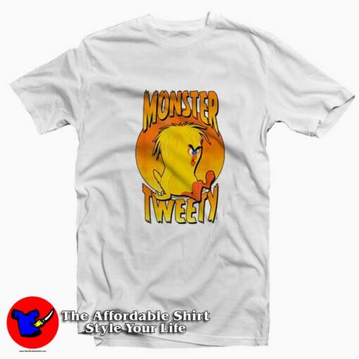 Looney Tunes Halloween Monster Tweety Bird T-shirt On Sale