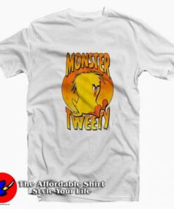 Looney Tunes Halloween Monster Tweety Bird T shirt On Sale 2