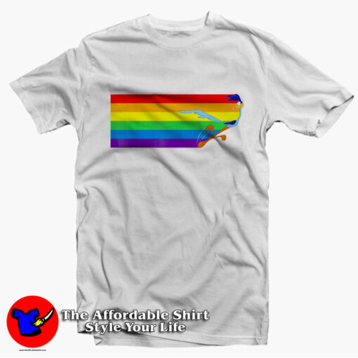 Looney Tunes Pride Road Runner Rainbow T-Shirt On Sale