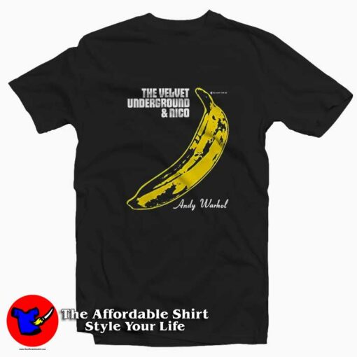 Lou Reed And NICO Banana Peel Here T-shirt On Sale