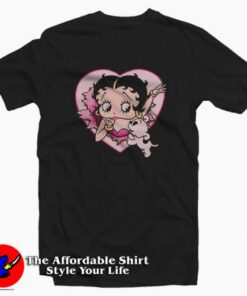 Love Betty Boop And Pudgy Unisex T-shirt On Sale
