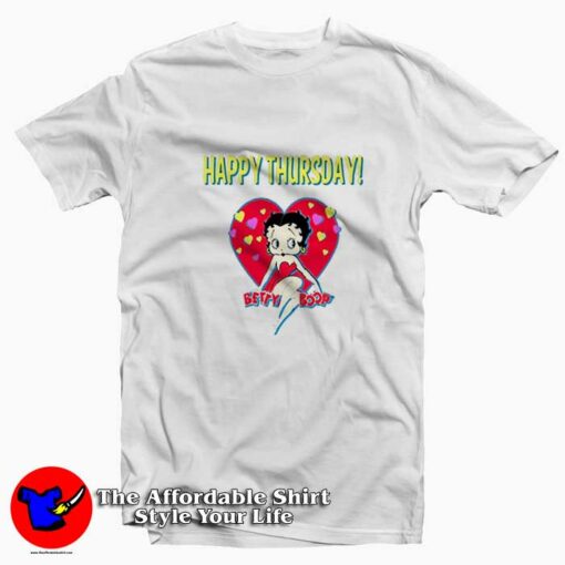 Love Vintage Betty Boop Happy Thursday T-shirt On Sale