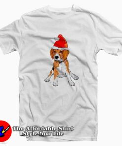 Lovely Santa Beagle Xmas National Dog Day T shirt On Sale 1
