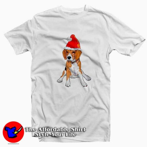 Lovely Santa Beagle Xmas National Dog Day T-shirt On Sale