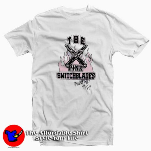 Machine Gun Kelly Downfalls High The Pink Switchblades T-shirt On Sale