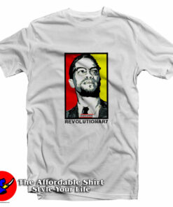 Malcolm X Revolutionary Graphic Unisex T Shirt On Sale 1