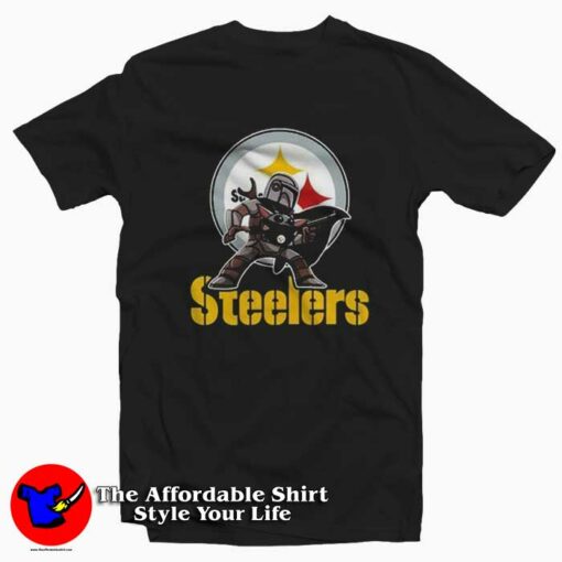 Mandalorian & Yoda Pittsburgh Steelers T-shirt On Sale