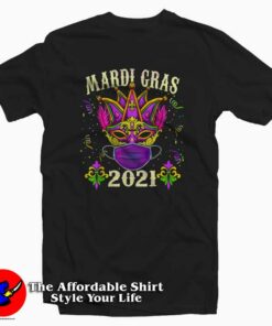 Mardi Gras 2021 Costume Mask Unisex T shirt On Sale 1