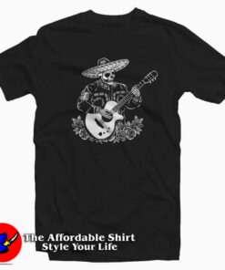 Mariachi Skeleton Guitar Halloween Unisex T-shirt On Sale