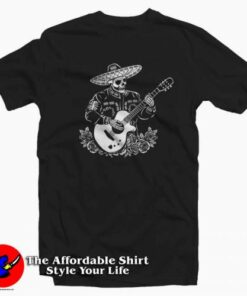 Mariachi Skeleton Guitar Halloween Unisex T-shirt On Sale