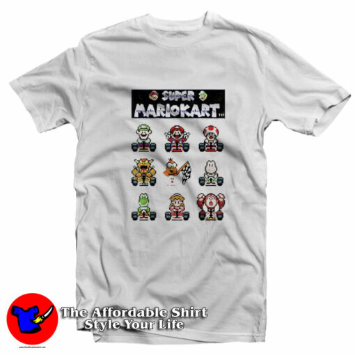 Mario Kart 8-bit Group Racers Retro Unisex T-Shirt On Sale