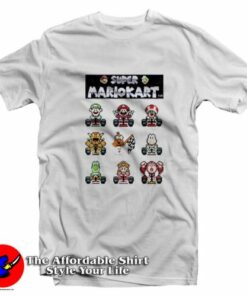 Mario Kart 8-bit Group Racers Retro Unisex T-Shirt On Sale