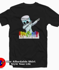 Marshmallow Dancing DJ Love Graphic T-Shirt Cheap Marshmallow Dancing DJ Love Graphic T-Shirt Cheap