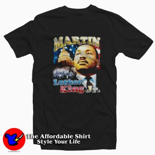 Martin Luther King Distressed 90s Vintage T-shirt On Sale