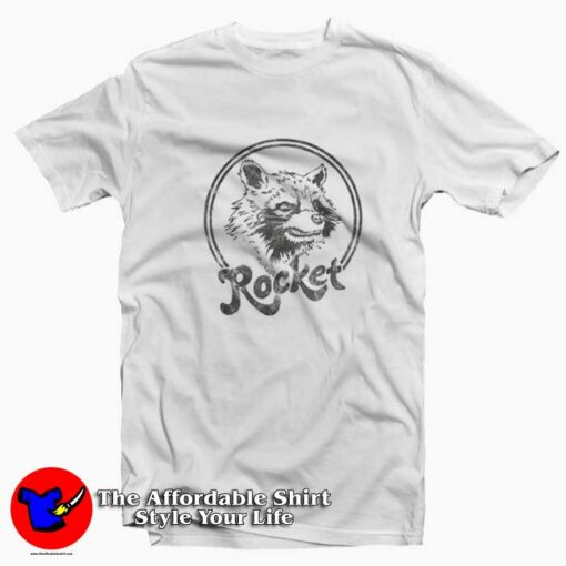 Marvel Guardians Of The Galaxy Rocket Circle T-shirt On Sale