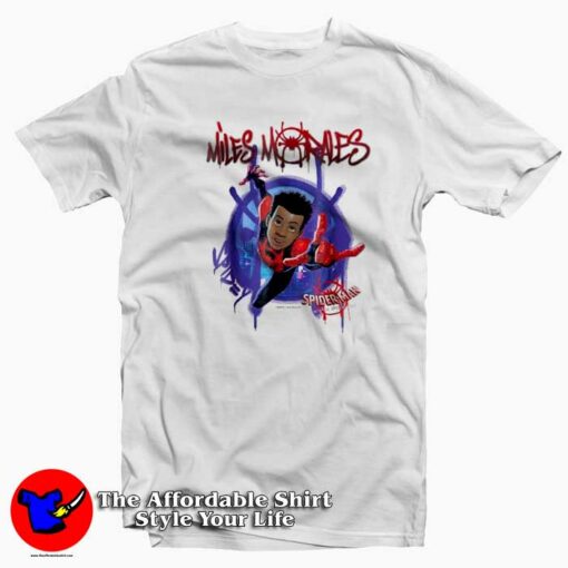 Marvel Spider-Man Splat Miles Morales T-shirt Cheap