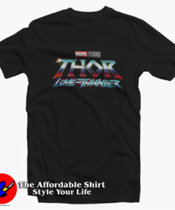Marvel Thor Love And Thunder Movie Logo T-Shirt On Sale