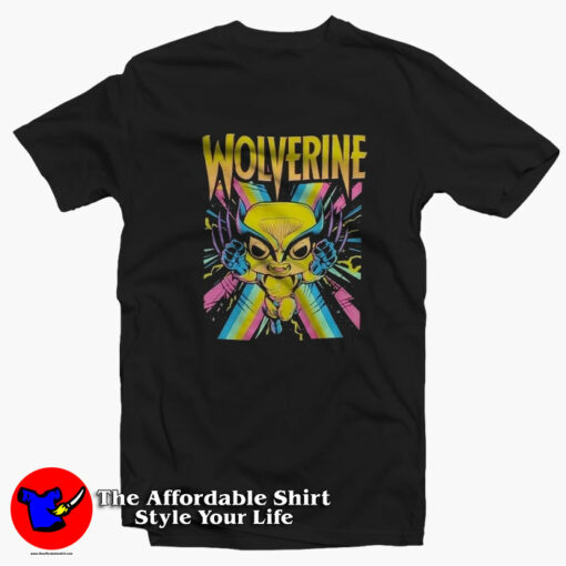 Marvel X Men Pop Wolverine Retro Unisex T-shirt On Sale