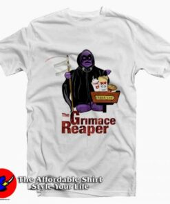 McDonalds Grimace Reaper Fast Food Ad Mascot T-Shirt On Sale