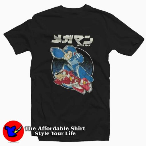 Mega Man and Rush Rockman Capcom T-Shirt On Sale