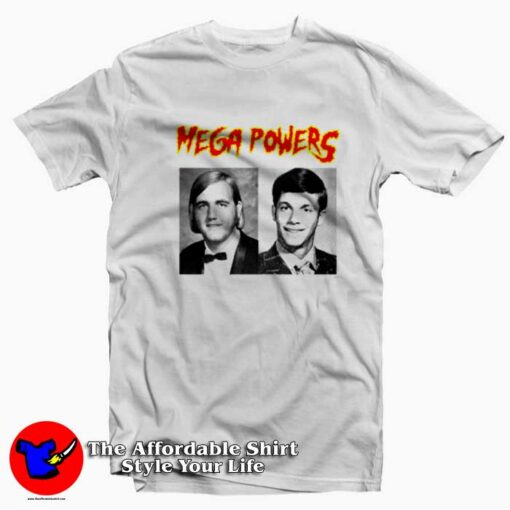 Mega Powers Hulk Hogan & Man Randy Vintage T-shirt On Sale