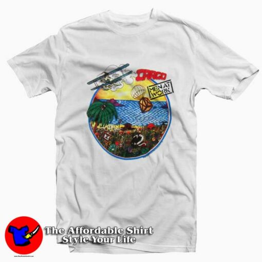 Men At Work Cargo Tour Muscle Vintage T-Shirt On Sale