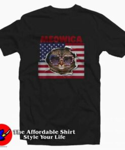 Meowica USA Patriotic Kitty American Flag T-shirt On Sale Meowica USA Patriotic Kitty American Flag T-shirt On Sale